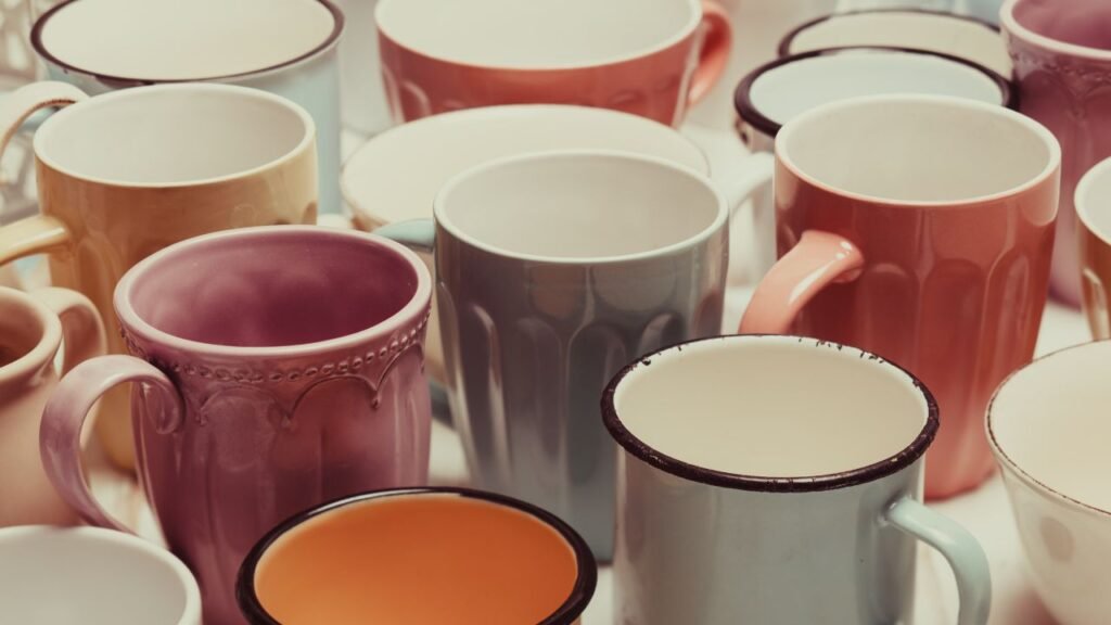 Assorted coffee mugs