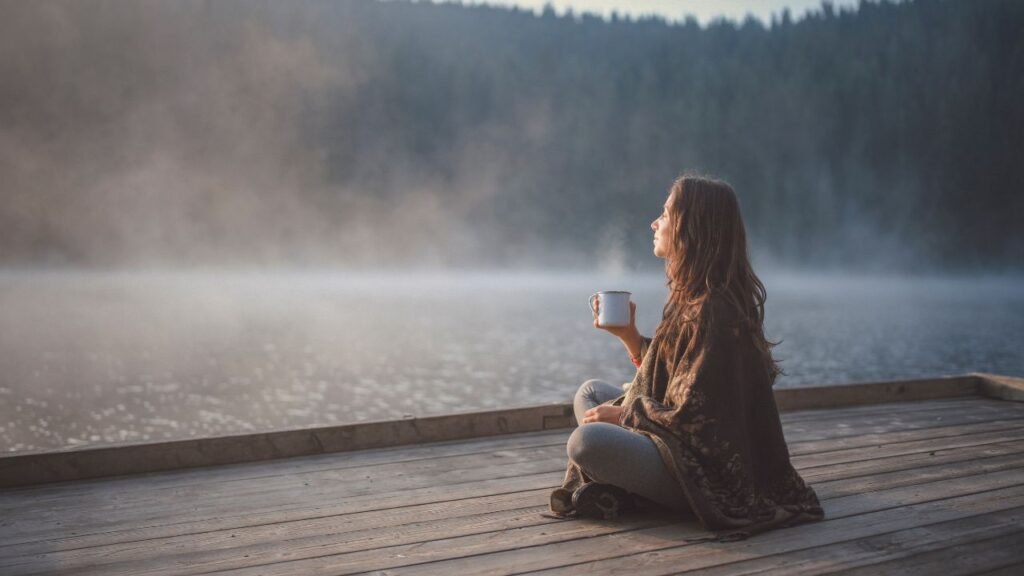 Woman relaxing in nature