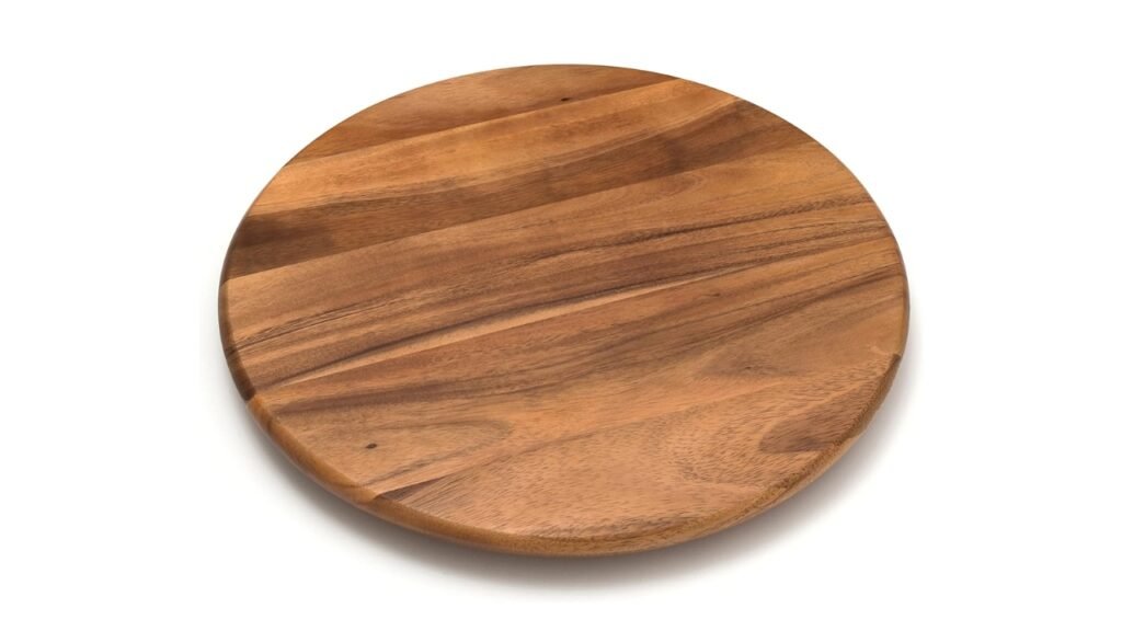 Lipper International Acacia Wood 18-Inch Lazy Susan Kitchen Turntable